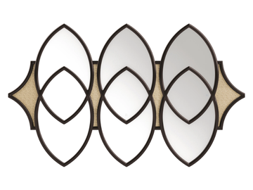 FLYNN - Wall mirror with frame in plywood and fabric by BRUNO ZAMPA - view 2